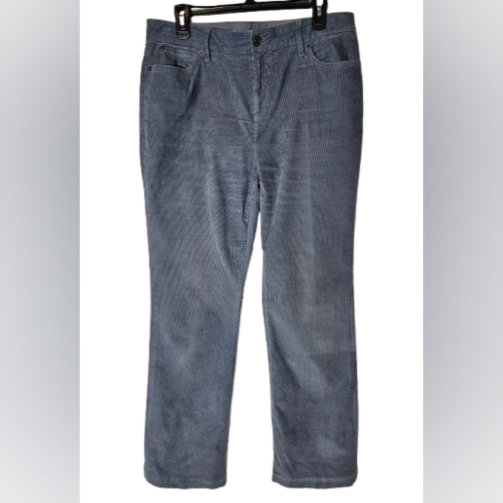 Eddie Bauer Dusty Blue Corduroy Curvy Boot Cut Pants Women's size 10T